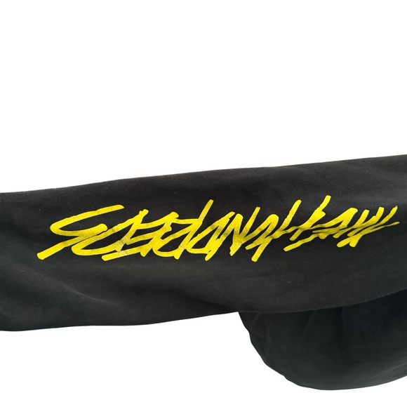 The Hundreds Hoodie Black Yellow Graffiti Bomb Pullover Mens Sweatshirt - Picture 6 of 12